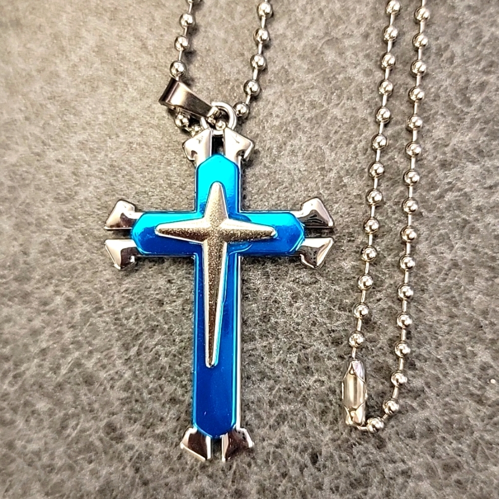 Men's Metal Cross Necklace